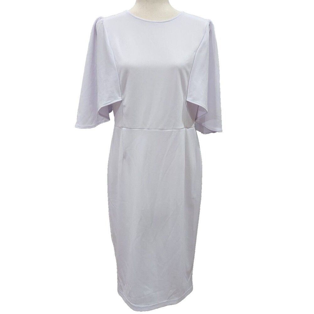 Grace Karin Womens‎ White Scoop Neck Bodycon Pencil Dress Size L